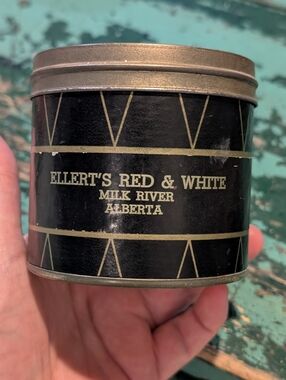Vintage Ellert's Red & White Stores-Milk River Alberta-Advertising Pen Holder